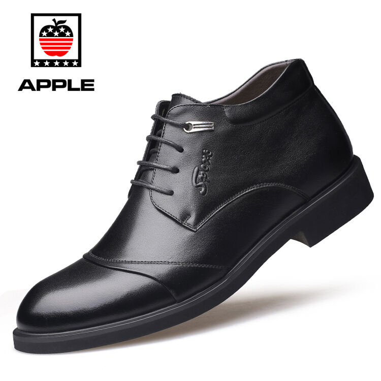 苹果apple 皮鞋加绒男士商务休闲鞋正装皮鞋 2772 黑色 42