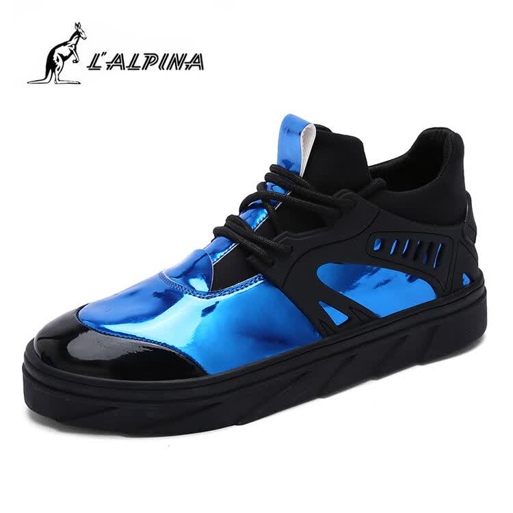 lalpina阿尔皮纳袋鼠男鞋新品潮流时尚休闲鞋舒适四面弹编织潮鞋子