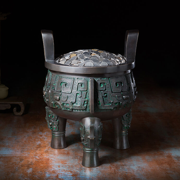 时光物语 铜雕 全铜摆件《世纪宝鼎》家居饰品 铜工艺品 送礼礼品礼物