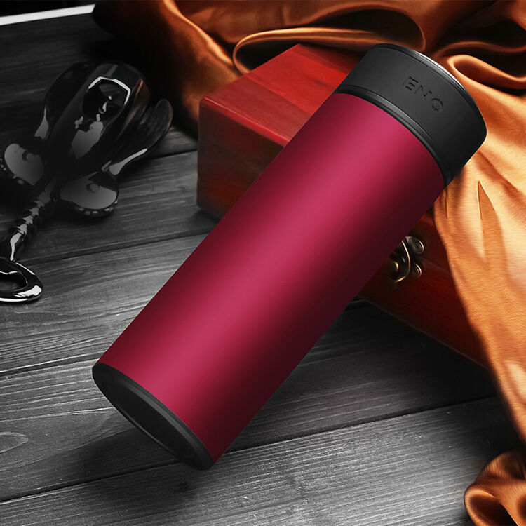 eno 保温杯 男士商务带滤网茶杯 304不锈钢泡茶便携车载定制水杯 魔影