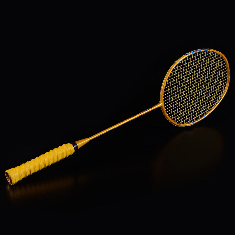 羽毛球拍单拍碳素男女初学训练拍单只 i 金色 一支 黄线 黄手胶