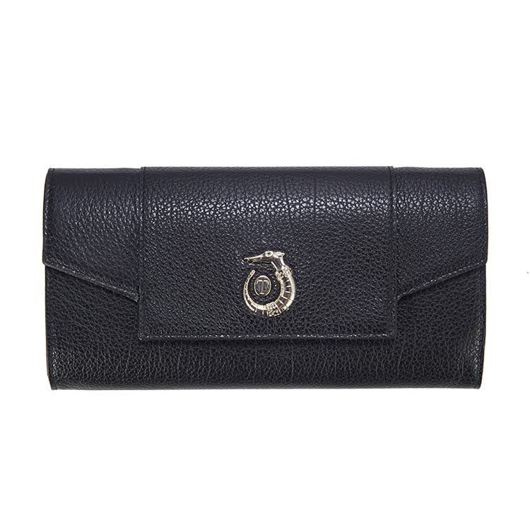 trussardi 杜鲁萨迪女式黑色牛皮手拿斜挎包76w000041y090480 k299 nr