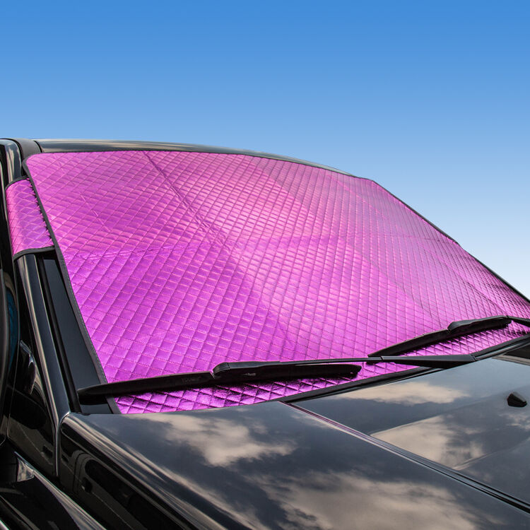汽车遮阳挡 加厚前档风玻璃车罩 车载太阳挡 外用 汽车用品 玫红 起亚