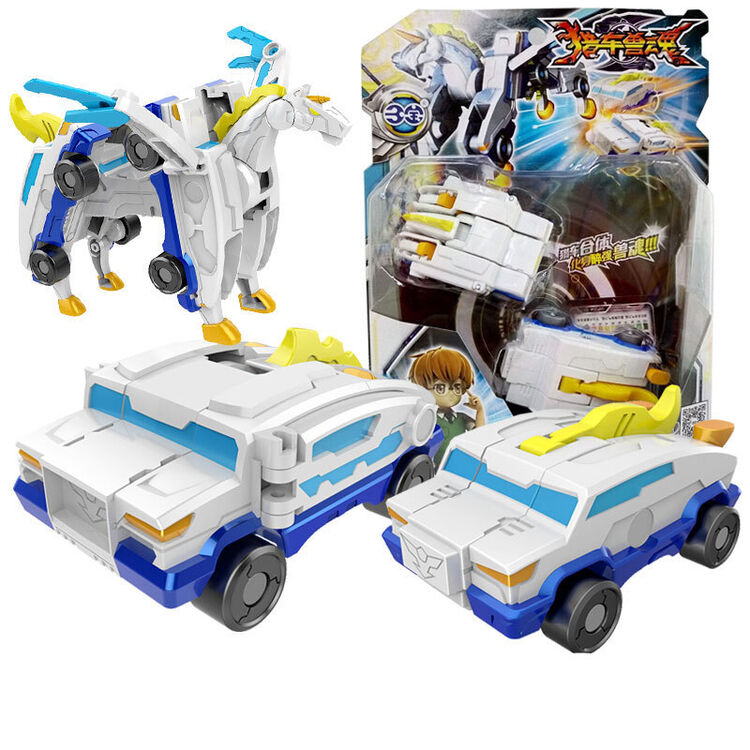 三宝猎车兽魂龙威虎魄魔翎灵风对战全套装变形机器人儿童玩具 灵风