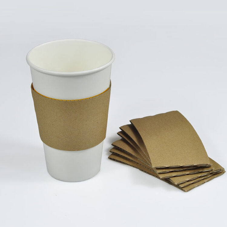 家柏饰(corated) 加厚一次性纸杯套奶茶果汁咖啡杯隔热杯套纸防烫杯套