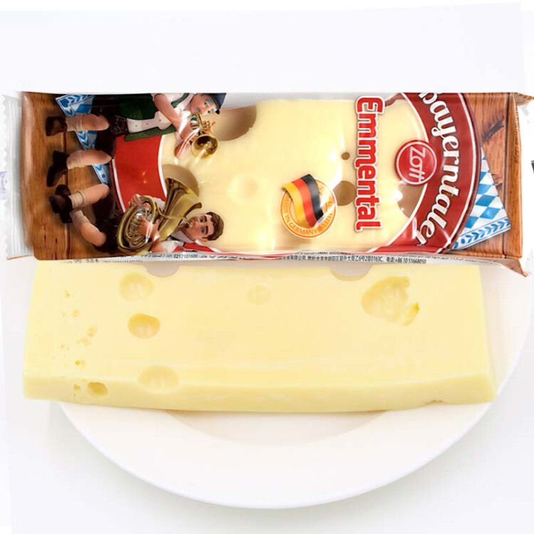 卓德(zott) 德国进口埃曼塔尔原制大孔原味芝士200g天然硬质奶酪乳酪 光明服务菜管家商品 