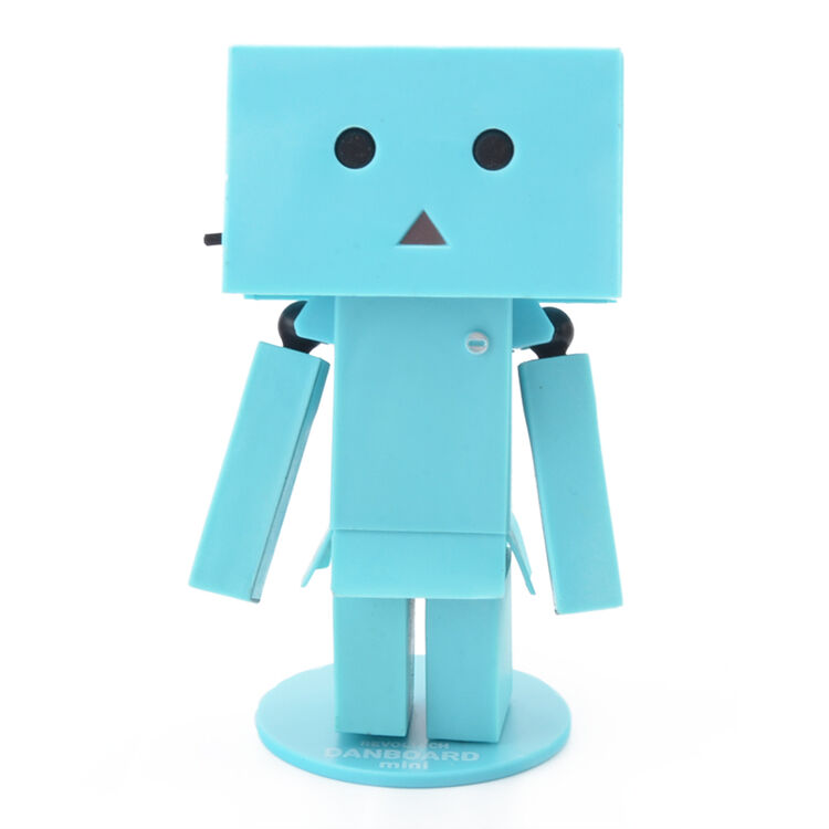 纸箱人阿楞纸盒人玩具四叶妹妹可动关节公仔摆件 蓝色8cm