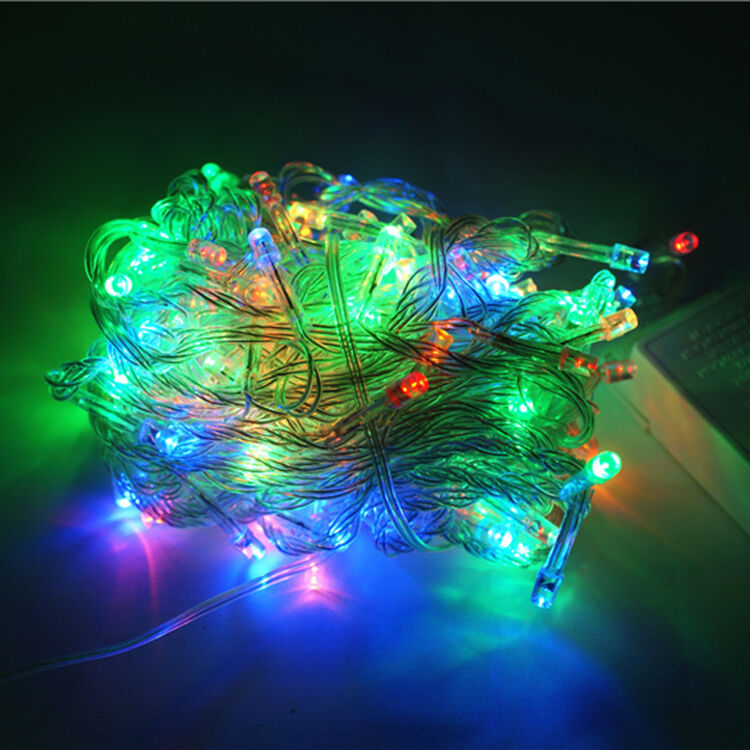 过年led串灯 节日灯装饰 春节彩灯10米霓虹灯 七彩串灯