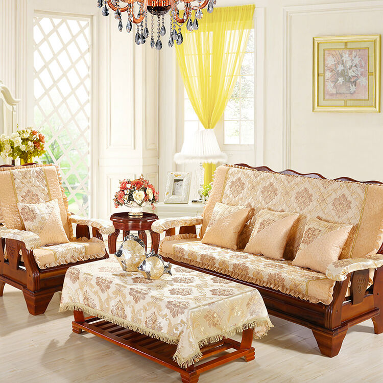 卓图家纺 实木沙发坐垫 秋冬保暖红木椅垫带靠背 加厚防滑防倒可拆洗