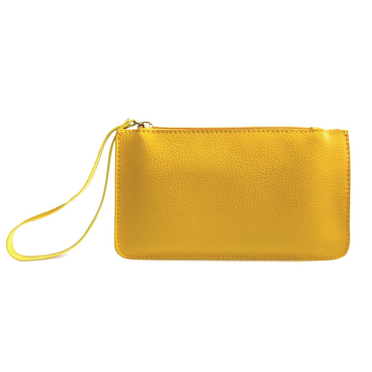 特斯黛女士手包新款女包时尚女款手拿包化妆包v025 黄色荔枝纹