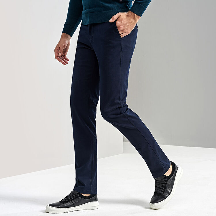 七匹狼休闲裤男青年男士长裤子时尚休闲长裤男装 101(藏青) 33a