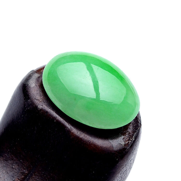 xy7699果敢翡翠 阳绿冰种翡翠蛋面裸石戒面玉石蛋面