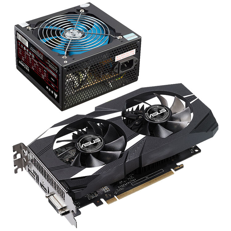 华硕(asus) dual-gtx1050ti-o4g-v2 吃鸡独立游戏显卡电源套装 显卡