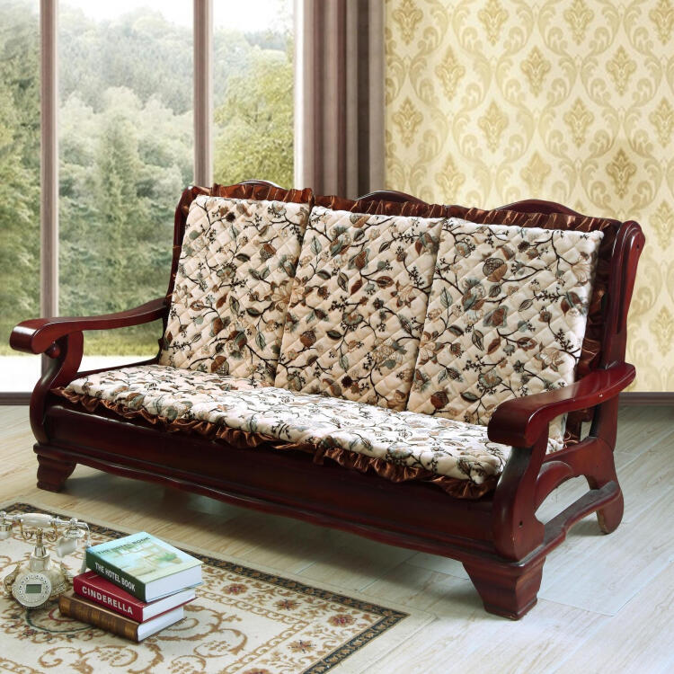 实木沙发垫子带靠背连体红木沙发坐垫单人木椅子垫加厚海绵可拆洗