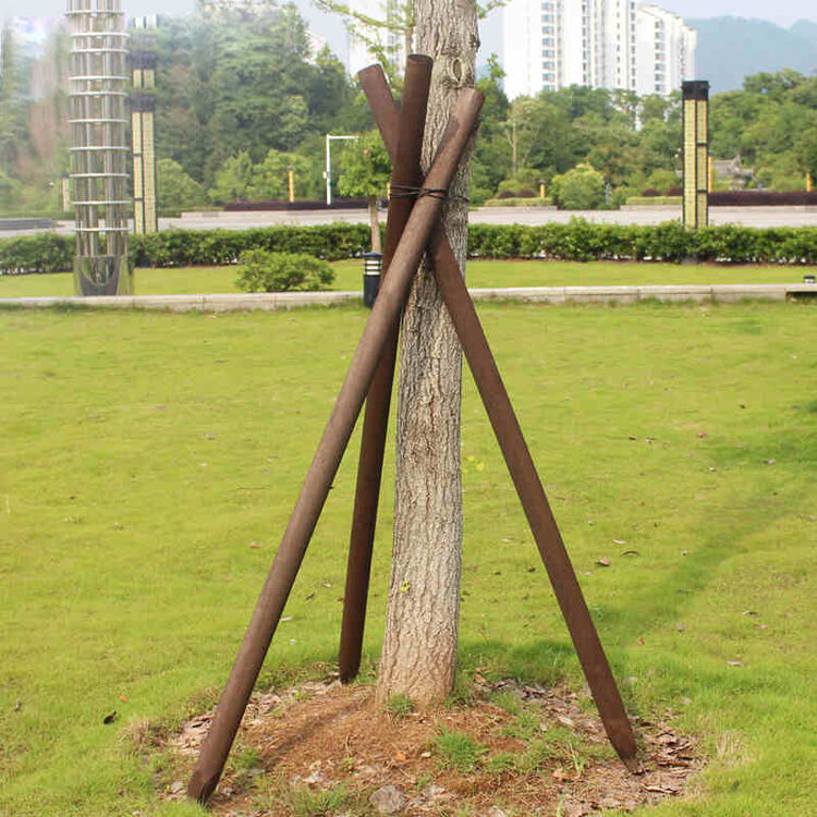 袭美木艺 防腐木圆木桩树桩 木桩栅栏围栏 园艺户外花园实木尖头木桩