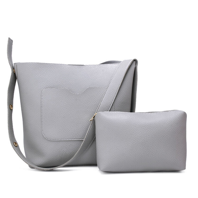 熙包包女2018春季新款潮百搭韩版复古单肩包时尚潮流港风手提包 灰色