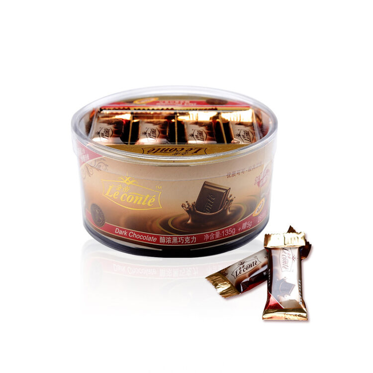 金帝leconte 碗装黑巧巧克力135g送5g