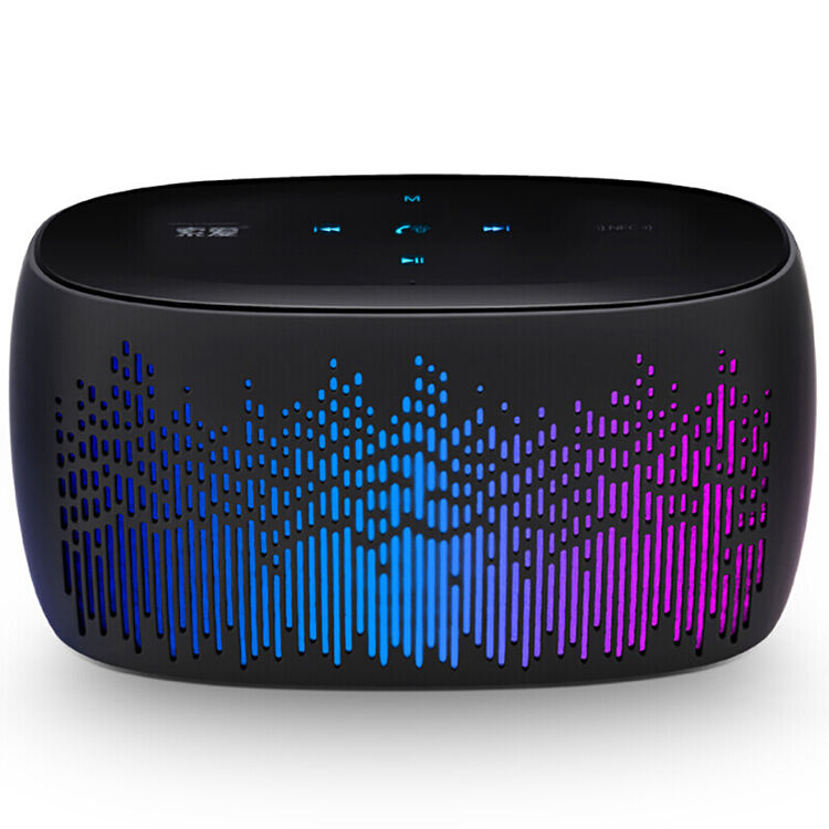 索爱(soai)炫彩灯蓝牙音箱双声道led创意手机便携插卡音响低音小钢炮