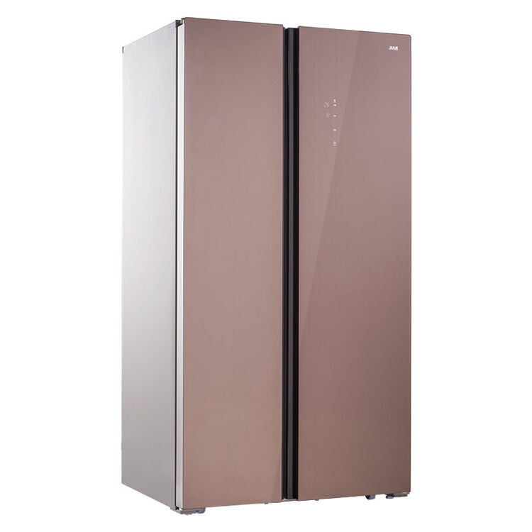 99新美菱雅典娜变频节能风冷无霜对开门冰箱钢化玻璃面板meilingbcd