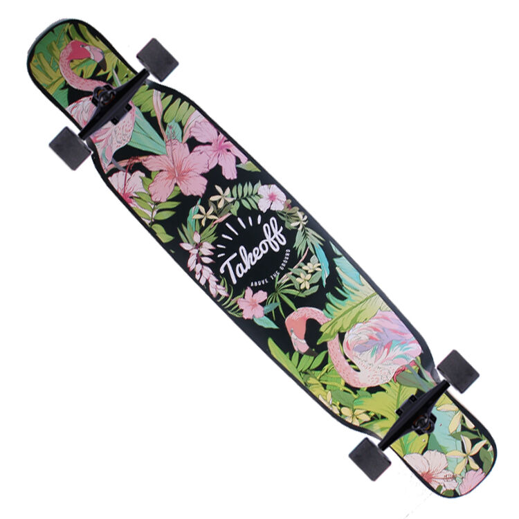 长板 舞板 跳舞滑板 女神滑板 刷街代步滑板 绿色 takeoff火烈鸟3