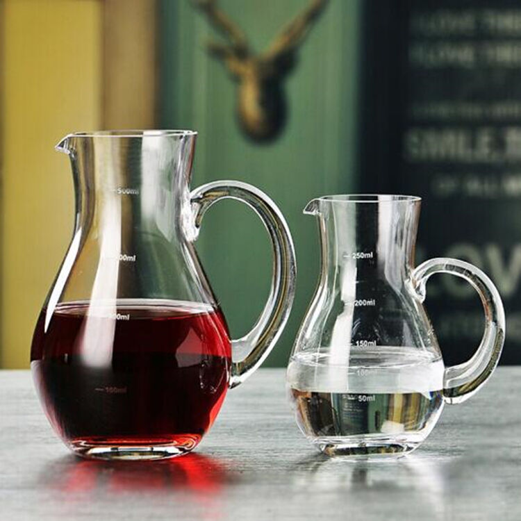 无铅水晶玻璃大肚白酒分酒器公杯分酒壶分酒杯带刻度倒酒器 100毫升