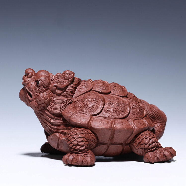 新寅陶艺 宜兴紫砂茶宠 摆件 陈洪军 【富甲一方】【图片 价格 品牌