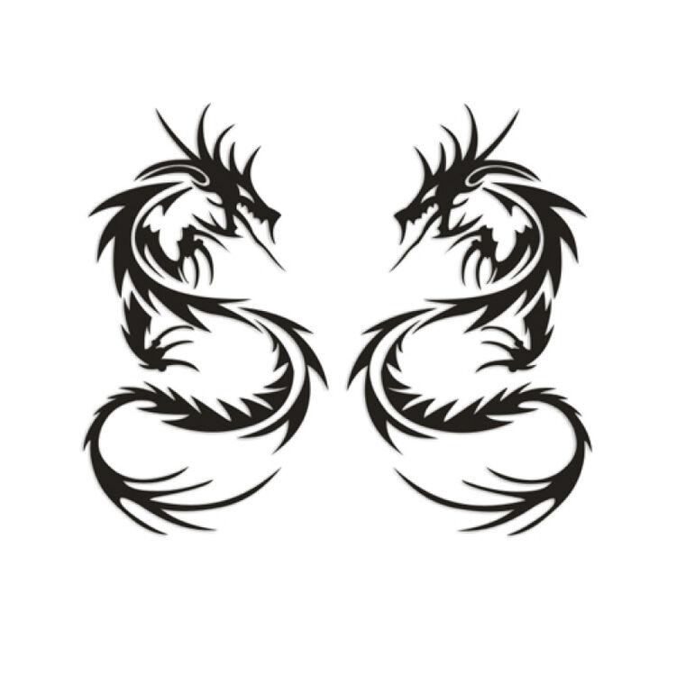 龙形图腾车贴 龙图腾对贴 车门贴 个性霸气汽车贴纸 车尾贴随意贴