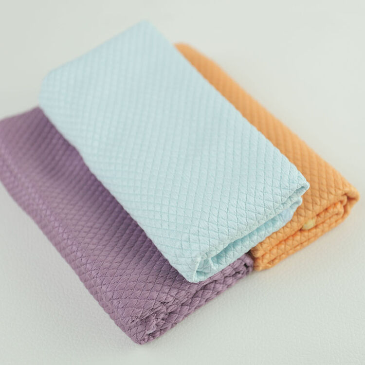 苏记好帮手 双面鱼鳞抹布洗碗吸水不掉毛 擦玻璃抹布 清洁布 单条