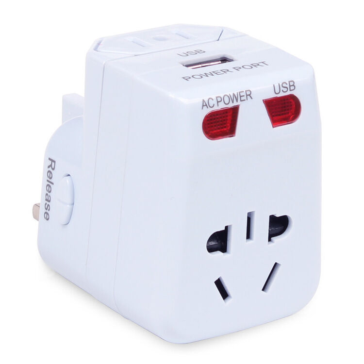 泰国转换插头通用英标香港日本欧洲电源插座转换器转化插头 单usb