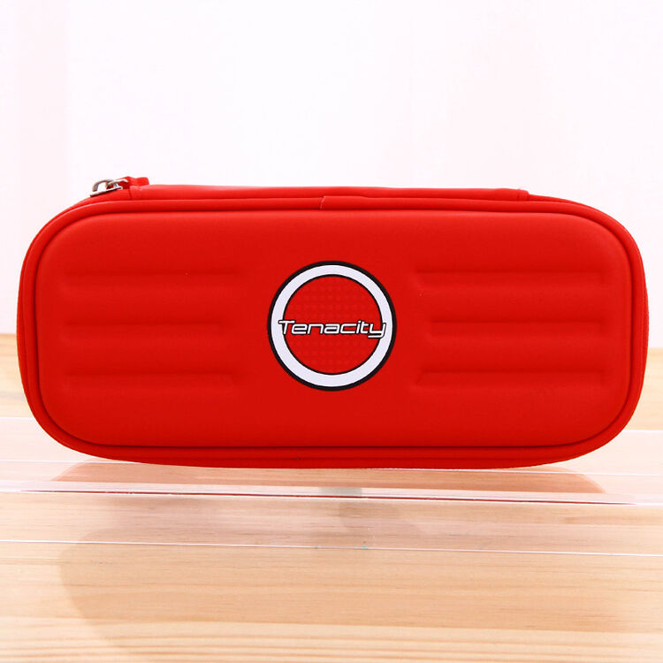 多功能防水防压笔袋男高中生中学生笔袋文具盒女小学生铅笔袋 红色