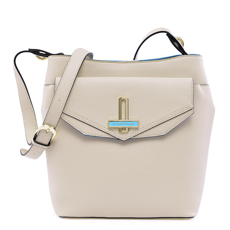 trussardi jeans杜鲁萨迪 18春夏 女士乳白色聚氨酯斜挎包75b00305 9