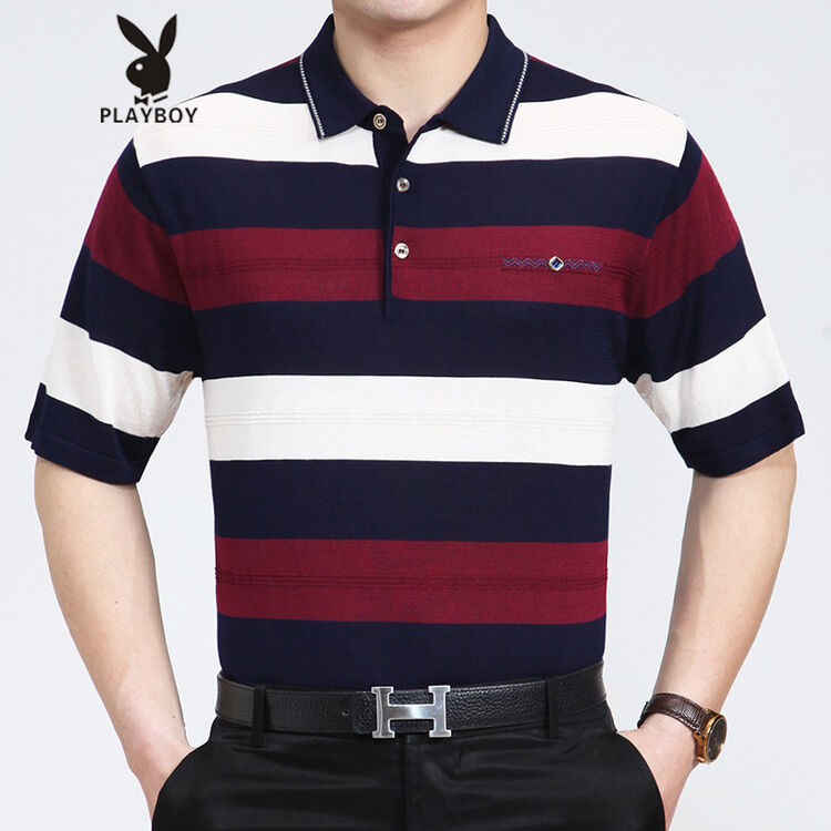 花花公子(playboy)男装2018春夏季新品经典高端时尚气质简约免烫桑