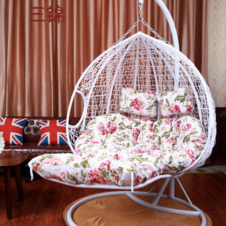 三锦情侣双人吊椅藤椅懒人阳台休闲吊篮摇椅庭院鸟巢吊床室内户外秋千
