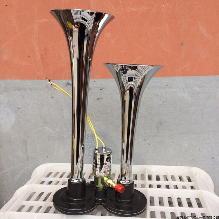 双管汽喇叭汽车货车客车超响汽笛通用 金笛12v 气管(带接头)