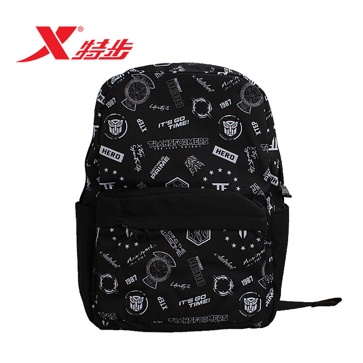 特步 户外双肩包防水书包男女背包14英寸笔记本电脑包旅行包 卡通款