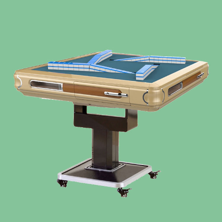 上海麻将机 全自动餐桌两用 四口静音家用 折叠式过山车机麻 土豪金