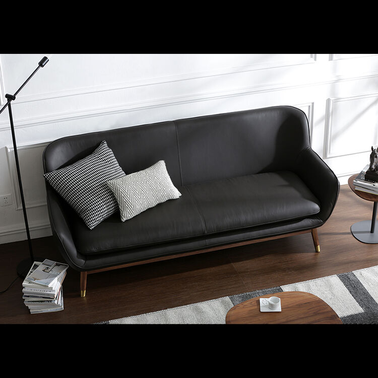 傲安之 现代简约真皮沙发三人位全皮简易家用休闲沙发客厅 三人