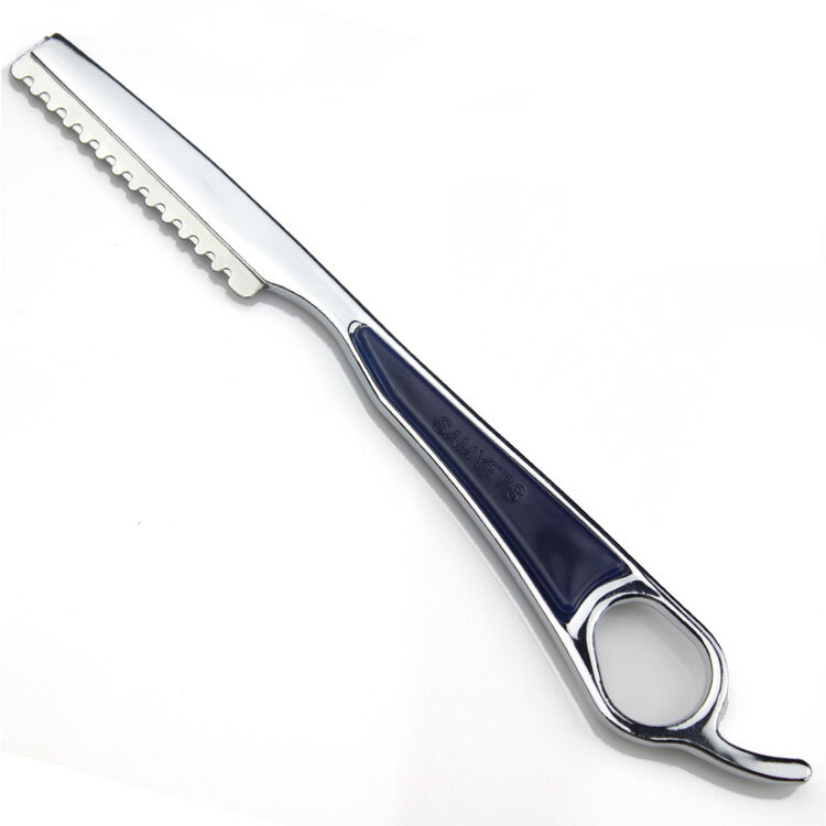 直柄镀钛削发刀 全钢打造 专业美发刮刀 理发剃刀 削发刀 dj05