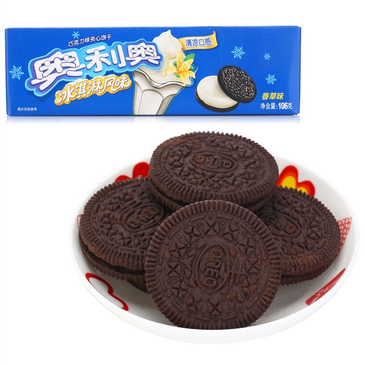 奥利奥冰淇淋夹心饼干香草味106g