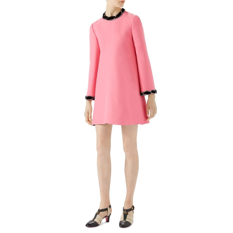 gucci 古奇 古驰 女装 女式连衣裙 q00882120 bright pink 36 it/0 us