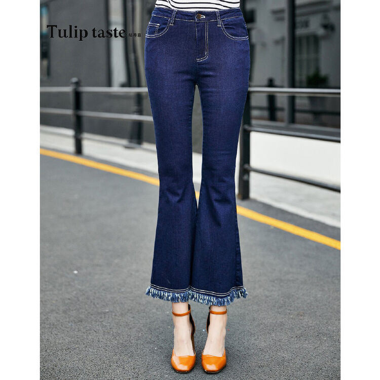 郁香菲 2018年春首发新品 时尚潮流牛仔裤 牛仔蓝 xs