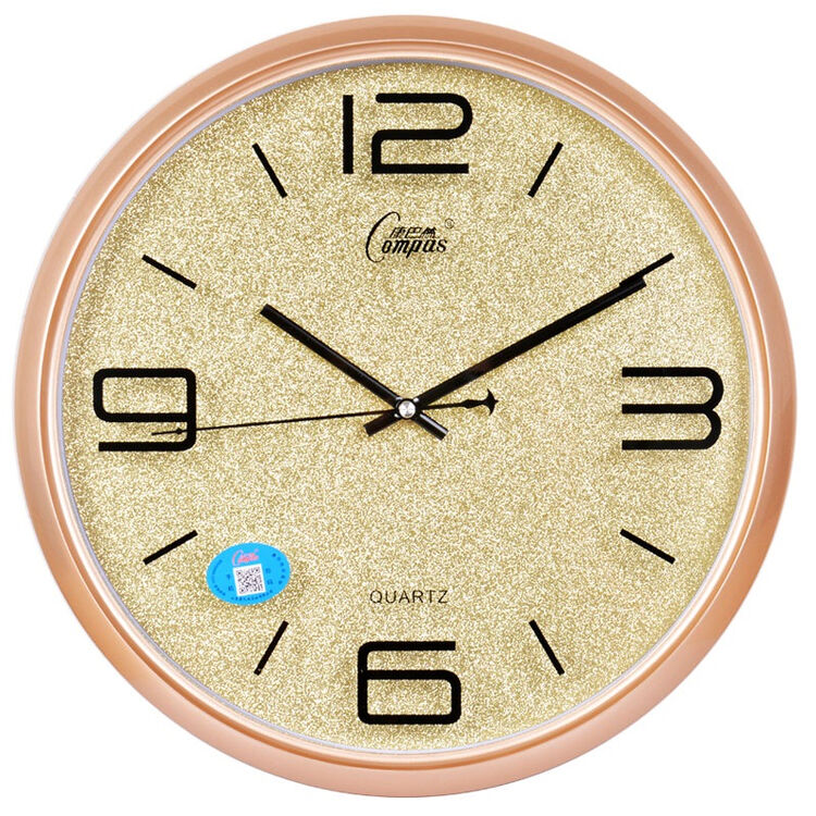 康巴丝(compas)挂钟 13寸静音 时尚客厅时钟表 创意璀璨炫闪石英钟c