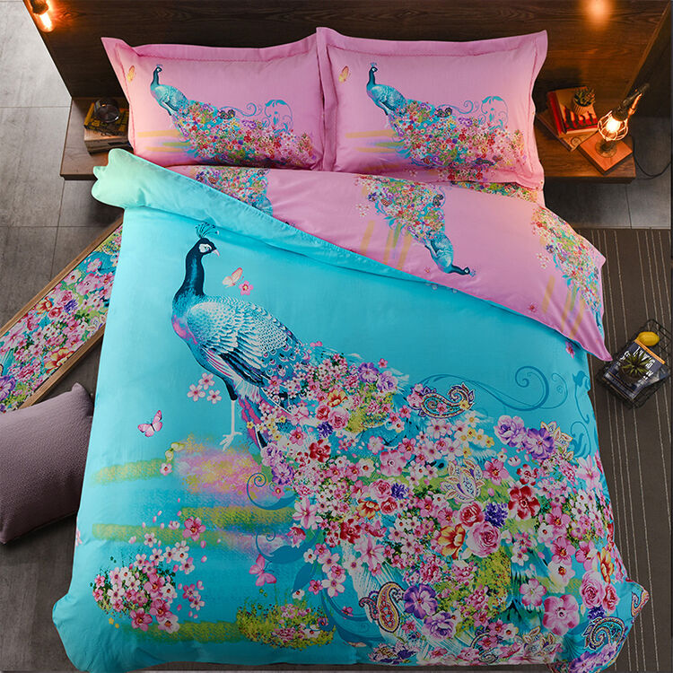 情人草家纺 床品套件 精梳棉四件套 花香四溢