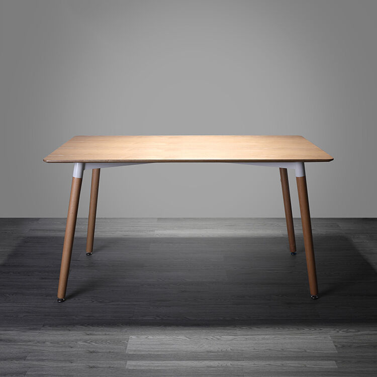 伊姆斯桌正方形桌长方形家用餐桌餐厅写字洽谈桌黑白小户型阳台桌子