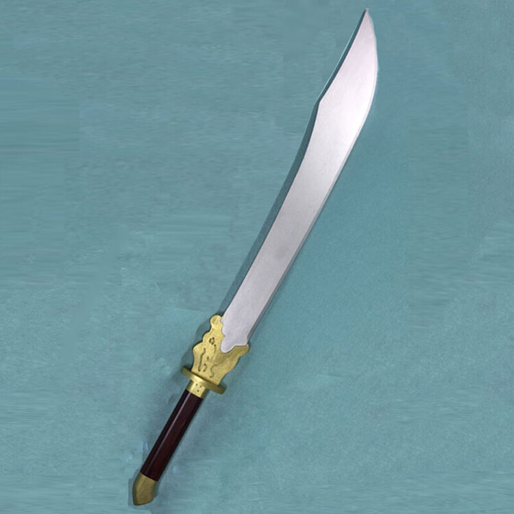 全木质八卦刀晨练道具舞台表演龙头柳叶刀玩具