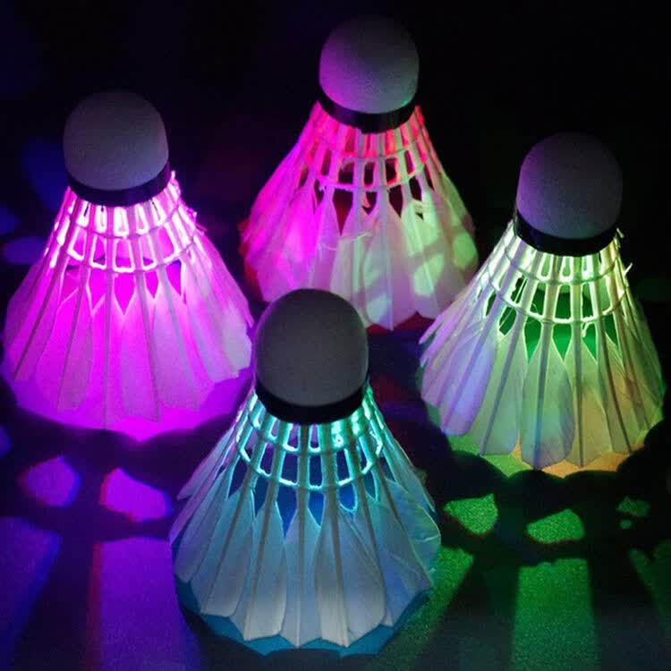 gerun 彩色羽毛球 4只耐打8变色发光塑料尼龙球