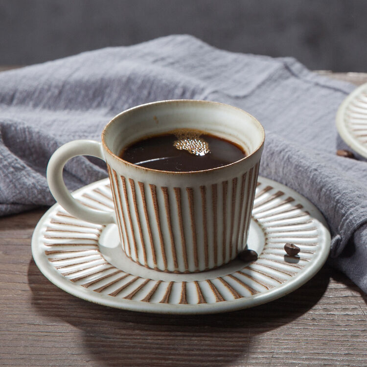 手工意式浓缩咖啡杯 创意欧式咖啡杯拉花拿铁杯 小号咖啡杯 复古白