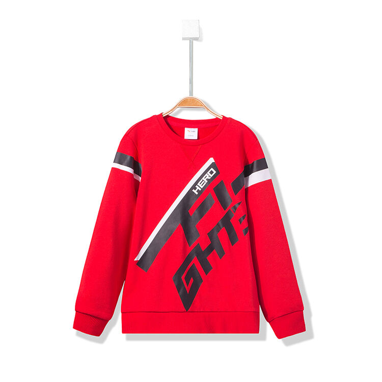 安踏(anta)童装男童套头卫衣35818705热情红150