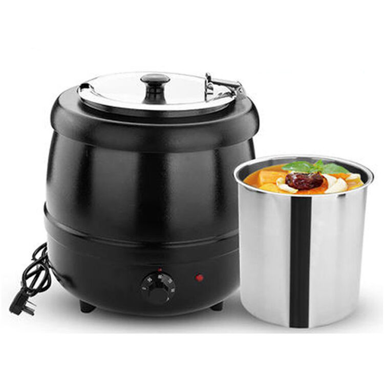 电子暖汤煲 10l自助餐保温汤炉酒店保温汤粥锅商用电子炉锅 10升黑色