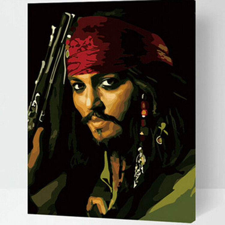 数字油画 客厅卧室人物动漫儿童精品手绘装饰画 影视系列 杰克船长 40